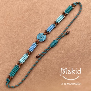 Antik réz virágmedál karkötő - ékszer - karkötő - karkötő medállal - Meska.hu