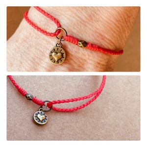 Valentin réz szív medálos karkötő - ékszer - karkötő - karkötő medállal - Meska.hu