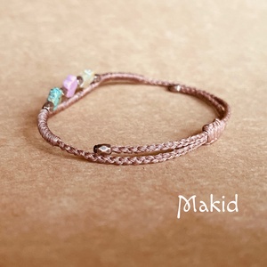 Színes kő virágok karkötő - ékszer - karkötő - karkötő medállal - Meska.hu