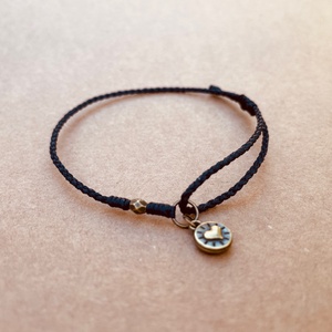 Réz szív medál fonott karkötő - ékszer - karkötő - karkötő medállal - Meska.hu