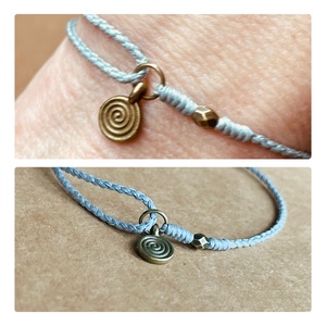Réz spirál medálos karkötő - ékszer - karkötő - karkötő medállal - Meska.hu