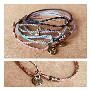 Réz spirál medálos karkötő - ékszer - karkötő - karkötő medállal - Meska.hu