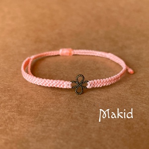 Apró rézvirágos makramé karkötő - Meska.hu