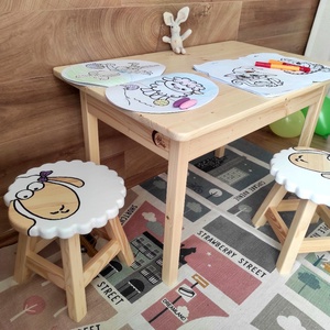 Állatfigurás szék + asztal szett - AnimalWorld by MAkids Design - otthon & életmód - babaszoba, gyerekszoba - gyerek szék, sámli - Meska.hu