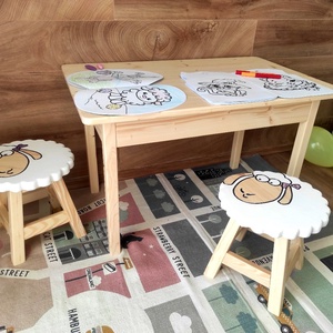 Állatfigurás szék + asztal szett - AnimalWorld by MAkids Design - otthon & életmód - babaszoba, gyerekszoba - gyerek szék, sámli - Meska.hu