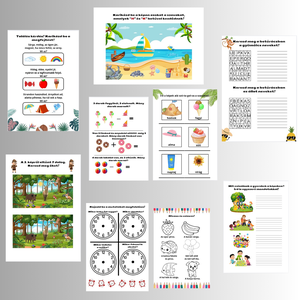 Vakációs foglalkoztató füzet 1. osztályosoknak - művészet - grafika & illusztráció - digitális - Meska.hu