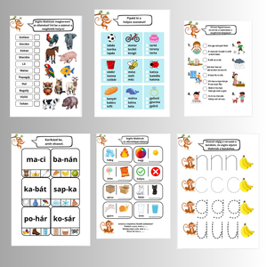 Írás- és olvasás gyakorlás foglalkoztató füzet - művészet - grafika & illusztráció - digitális - Meska.hu