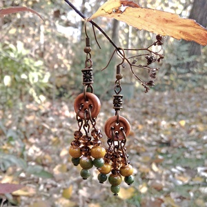 Mirkwood Autumn fülbevaló - ékszer - fülbevaló - lógó fülbevaló - Meska.hu