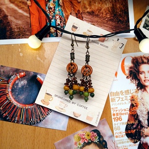 Mirkwood Autumn fülbevaló - ékszer - fülbevaló - lógó fülbevaló - Meska.hu