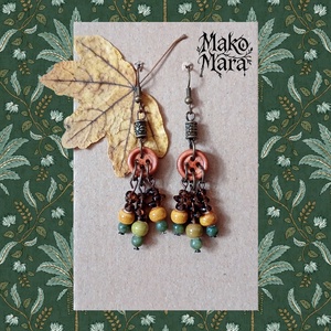 Mirkwood Autumn fülbevaló, Ékszer, Fülbevaló, Lógó fülbevaló, Fémmegmunkálás, MESKA
