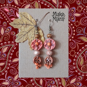 Enid's Orange Day fülbevaló  - ékszer - fülbevaló - lógó fülbevaló - Meska.hu