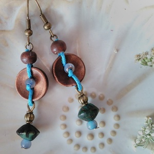 Metkayina Simplicity fülbevaló , Ékszer, Fülbevaló, Lógó fülbevaló, Gyöngyfűzés, gyöngyhímzés, Fémmegmunkálás, MESKA