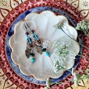 Metkayina Feast fülbevaló  - ékszer - fülbevaló - lógó fülbevaló - Meska.hu