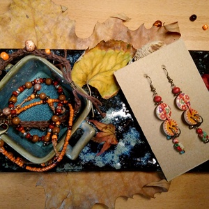 Enid's Play Day fülbevaló  - ékszer - fülbevaló - lógó fülbevaló - Meska.hu