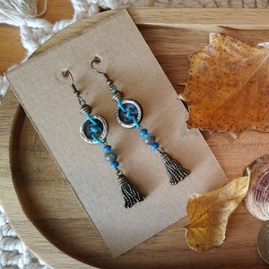 Metkayina Feast fülbevaló , Ékszer, Fülbevaló, Lógó fülbevaló, Gyöngyfűzés, gyöngyhímzés, Fémmegmunkálás, MESKA