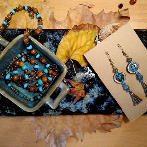 Metkayina Feast fülbevaló  - ékszer - fülbevaló - lógó fülbevaló - Meska.hu