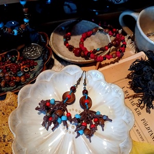 Mangkwan Wrath fülbevaló  - ékszer - fülbevaló - lógó fülbevaló - Meska.hu