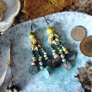 Tayrangi Jungle fülbevaló  - ékszer - fülbevaló - lógó fülbevaló - Meska.hu