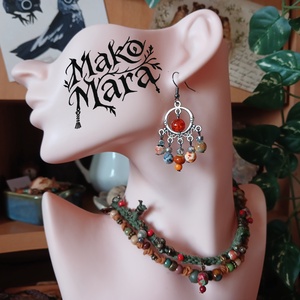 Ludmilla fülbevaló  - ékszer - fülbevaló - lógó fülbevaló - Meska.hu