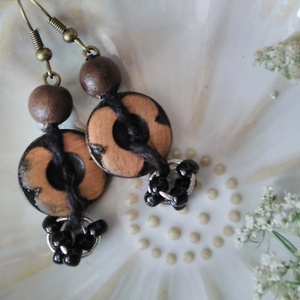 Hanti Warrior fülbevaló , Ékszer, Fülbevaló, Lógó fülbevaló, Gyöngyfűzés, gyöngyhímzés, Fémmegmunkálás, MESKA