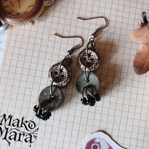 Mad Max fülbevaló , Ékszer, Fülbevaló, Lógó fülbevaló, Gyöngyfűzés, gyöngyhímzés, Fémmegmunkálás, MESKA