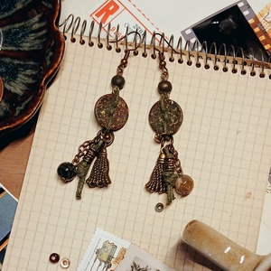 Omatikaya Warrior  fülbevaló  - ékszer - fülbevaló - lógó fülbevaló - Meska.hu