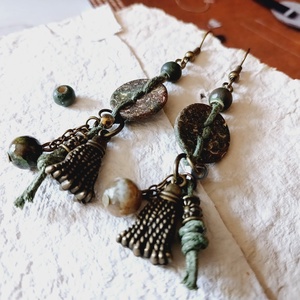 Omatikaya Warrior  fülbevaló  - ékszer - fülbevaló - lógó fülbevaló - Meska.hu