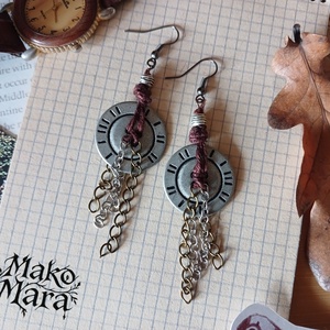 Mad Max Imperator fülbevaló , Ékszer, Fülbevaló, Lógó fülbevaló, Gyöngyfűzés, gyöngyhímzés, Fémmegmunkálás, MESKA