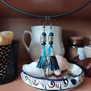 Spooky Wednesday fülbevaló  - ékszer - fülbevaló - lógó fülbevaló - Meska.hu