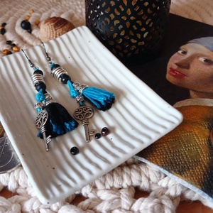 Spooky Wednesday fülbevaló  - ékszer - fülbevaló - lógó fülbevaló - Meska.hu