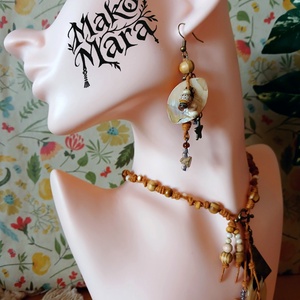 Metkayina Tiretu szett, fülbevaló és nyaklánc - ékszer - ékszerszett - Meska.hu