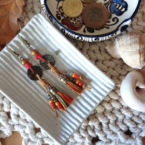 Kekunan Tiretu szett, fülbevaló és nyaklánc - ékszer - ékszerszett - Meska.hu