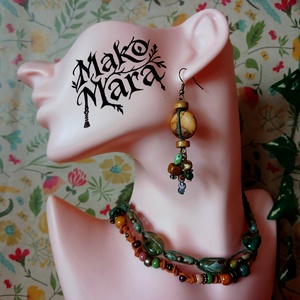 Tawkami Stones fülbevaló  - ékszer - fülbevaló - lógó fülbevaló - Meska.hu