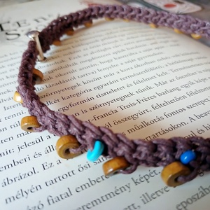 Navi Hunter kék-barna kagylós szett, nyaklánc és karkötő - ékszer - ékszerszett - Meska.hu