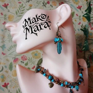 Blue Bird fülbevaló  - ékszer - fülbevaló - lógó fülbevaló - Meska.hu