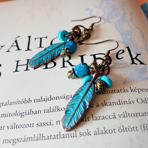 Blue Bird fülbevaló  - ékszer - fülbevaló - lógó fülbevaló - Meska.hu