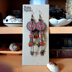 Mangkwan Fire fülbevaló  - ékszer - fülbevaló - lógó fülbevaló - Meska.hu