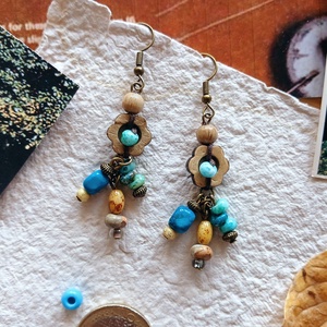 Metkayina Flower fülbevaló  - ékszer - fülbevaló - lógó fülbevaló - Meska.hu