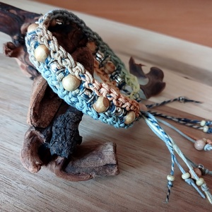 Metkayina Waves karkötő, Ékszer, Karkötő, Fonott karkötő, Gyöngyfűzés, gyöngyhímzés, Csomózás, MESKA