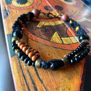 Black Viper karkötő - ékszer - karkötő - fonott karkötő - Meska.hu