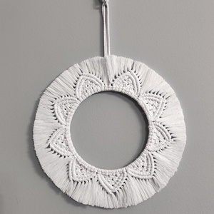 Makramé mandala, Otthon & Életmód, Dekoráció, Fali és függő dekoráció, Falra akasztható dekor, Csomózás, MESKA