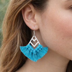 Türkiz fülbevaló - Meska.hu