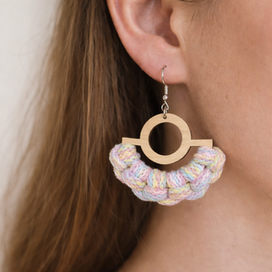 Csomózott fülbevaló  - Meska.hu