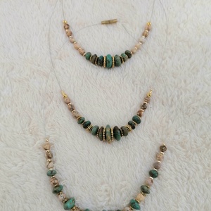 Eredeti tibeti Türkiz köves makramé nyakék - ékszer - nyaklánc - nyakpánt, gallér - Meska.hu