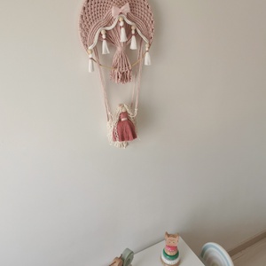Makramé hőlégballon gyerekszoba dekoráció - otthon & életmód - babaszoba, gyerekszoba - babaszoba dekoráció - Meska.hu