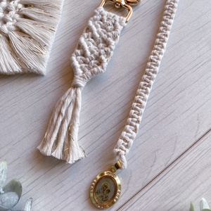 Makramé szett - táska & tok - kulcstartó & táskadísz - kulcstartó - Meska.hu