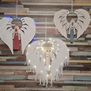 Makramé angyal - karácsony - karácsonyi lakásdekoráció - karácsonyi lakásdíszek - Meska.hu