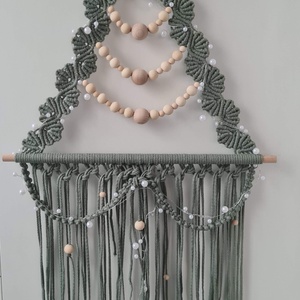 Makramé karácsonyfa fénnyel - Meska.hu