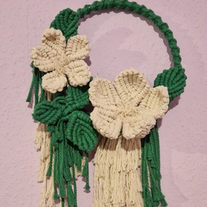 Tavaszi dísz, Otthon & Életmód, Dekoráció, Fali és függő dekoráció, Falra akasztható dekor, Csomózás, MESKA