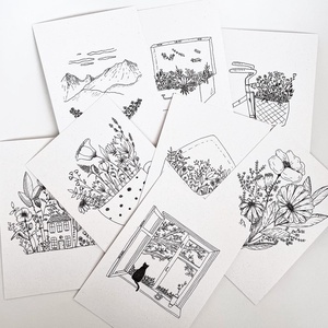 Utazó bőrönd képeslap, A6 méretű print, borítékkal - otthon & életmód - papír, írószer - ajándékozás kellékei - képeslap, üdvözlőlap - Meska.hu